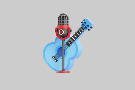 Preview: Cartoonish guitar and microphone set