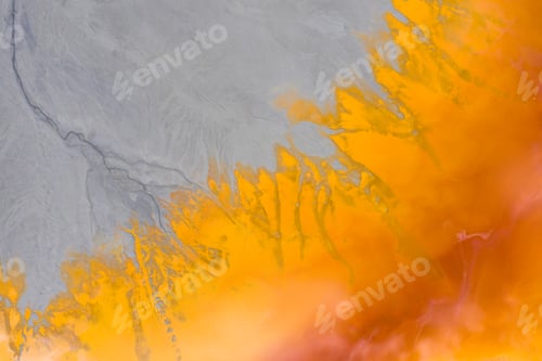 Preview: Aerial view of copper residuals in acidic lake containing cyanide