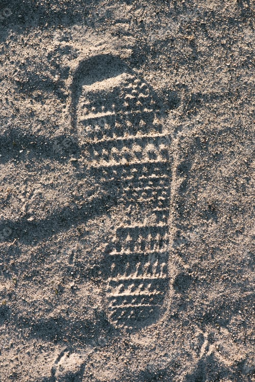 Preview: top view of footprint on sand