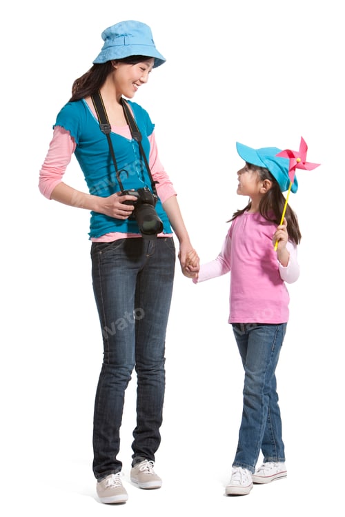 Preview: Portrait of mother and daughter travelling