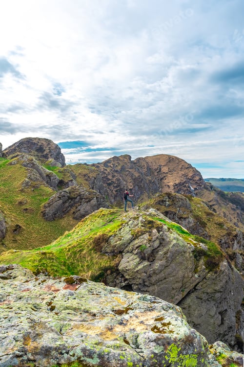 Preview: Mountain of Aiako Harria or Penas de Aya in the municipality of Oiatzun, Basque Country. mountaineer