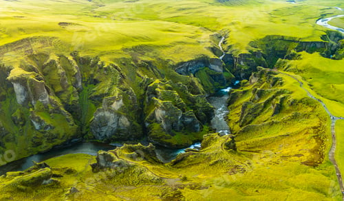 Preview: Famous Fjadrargljufur canyon in Iceland. Top tourism destination. South East of Iceland