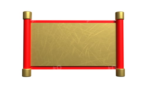 Preview: Map sign symbol decoration ornament red pink orange golden yellow color object