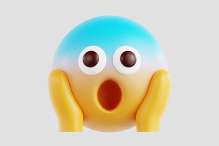 Preview: 3D Face Screaming In Fear Emoji