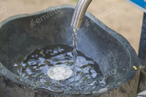 Preview: water tap with stone sink