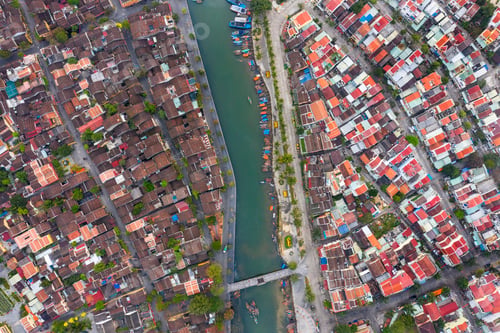Preview: aerial view of Hoi An, Ancient Town, in vietnam