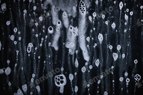 Preview: Shampoo Bubbles- Dish Soap. Drops- Liquid Foam. Fluid Aqua- Abstract Pattern Nature. Background
