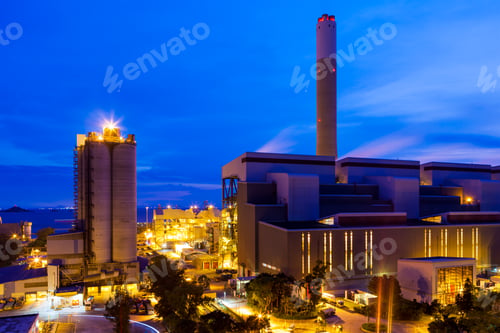 Preview: Industrial plant at night