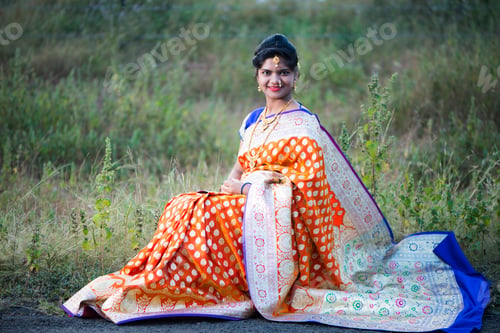 Preview: Beautiful Indian bride Wearing Saree