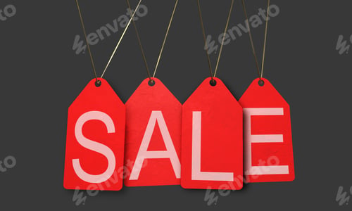 Preview: Sale text font white color red pink orange color banner poster label tag card object sale