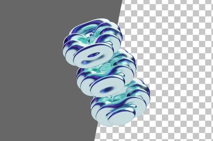 Preview: Chromatic Abstract Cascading Bead Chain 3D Icon