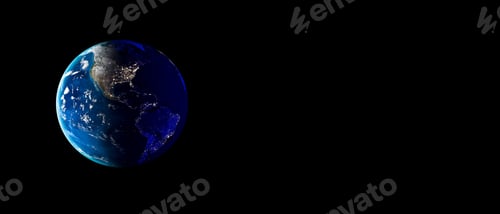 Preview: Earth Globe View From Space at Night