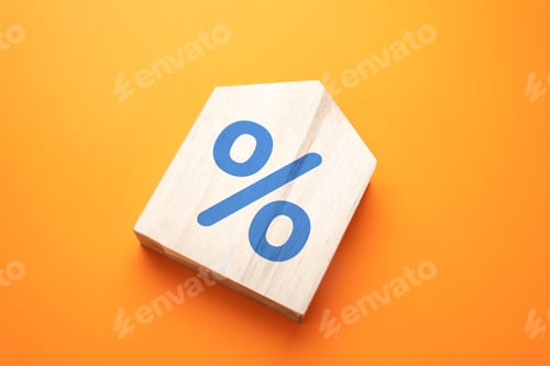 Preview: Home Loan Interest Rate Concept on Orange