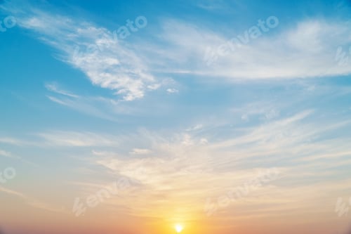 Preview: Sky background on sunset