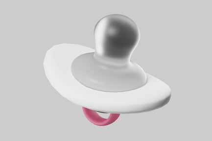 Preview: Baby pacifier with pink handle