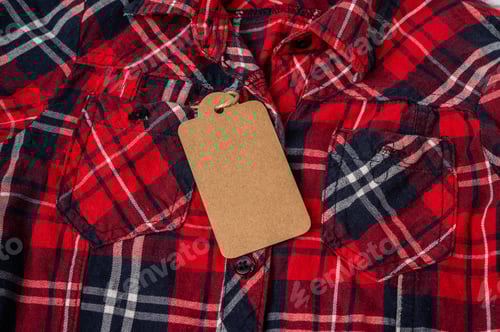 Preview: Red and Blue Plaid Shirt with Tag