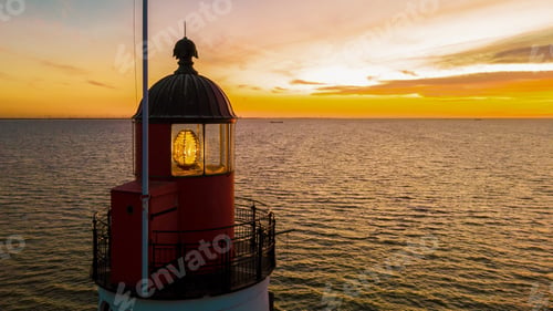 Preview: Lighthhouse of Urk Netherlands during sunset in the Netherlands