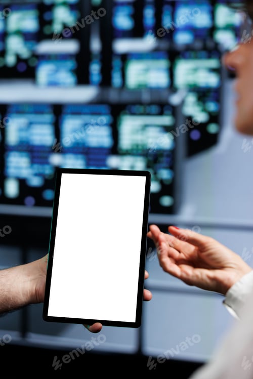 Preview: Supervisor using tablet in data center