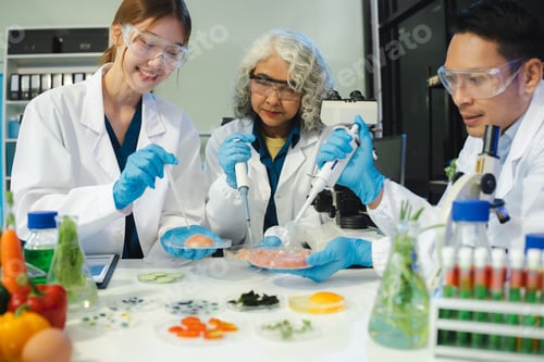 Preview: Control experts inspect the concentration of chemical residues.