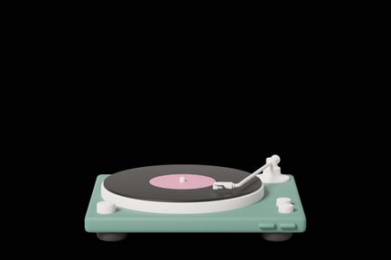 Turntable with record