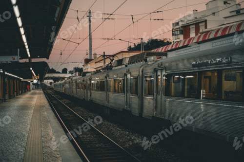 Preview: A railroad station with a train