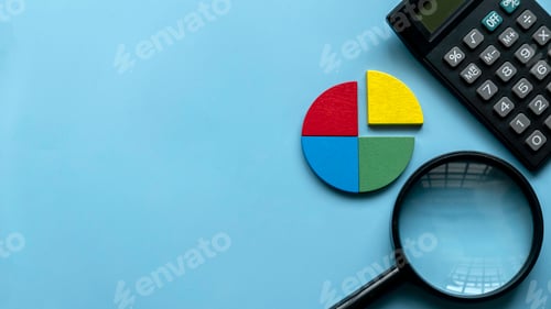 Preview: Quarterly report concept. Company financial report. Business charts.