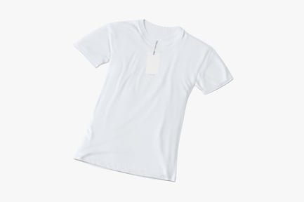 Preview: White Female Crew Neck Tee with Tag