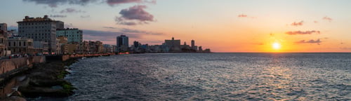 Preview: Panoramic view of the Old Havana City, Capital of Cuba, by the ocean coast