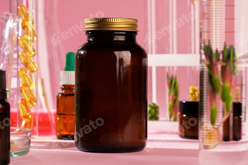 Preview: Alternative medicine concept. Natural herbal homeopathic medicine