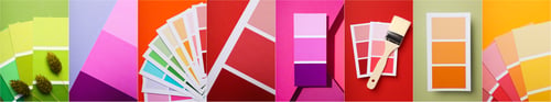Preview: Collage of photos of different color palettes