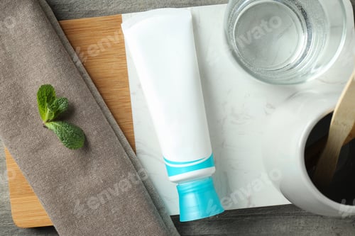 Preview: Concept of tooth or oral care, top view
