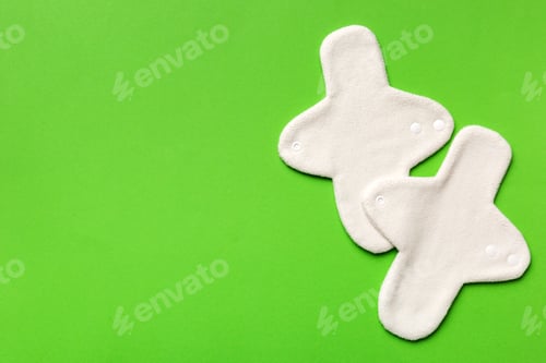 Preview: Eco-friendly reusable fabric women's pads. set of colorful bright reusable menstrual pads zero waste