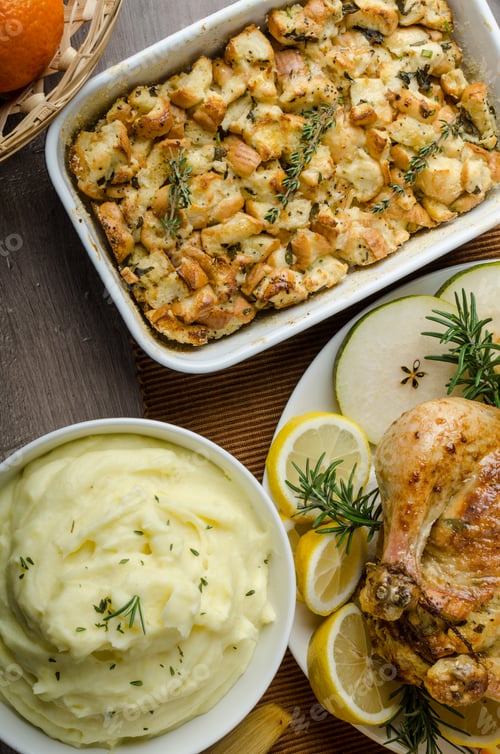 Preview: Feasting - stuffed roast chicken with herbs