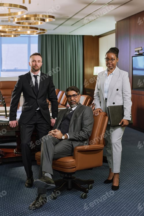 Preview: Group of professional lawyers in suits