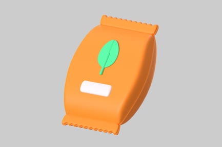 Preview: Orange Pouch with Green Leaf Icon
