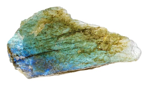 Preview: iridescent labradorite mineral isolated on white