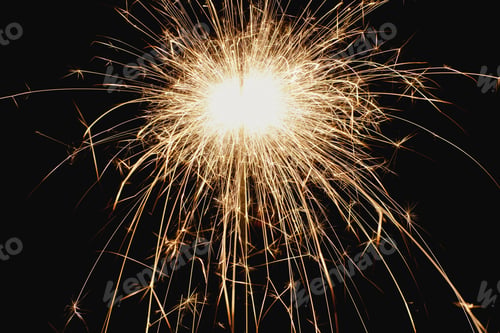 Preview: Closeup sparkler emitting sparks