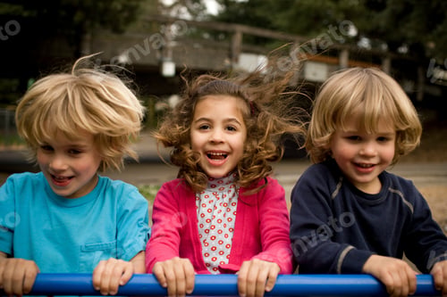 Preview: Three children in playground