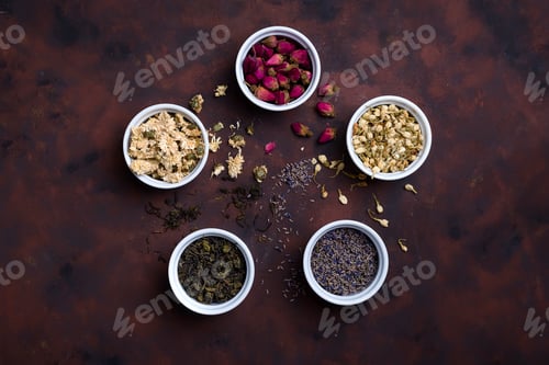 Preview: Herbal natural floral tea infusion with dry flowers ingredients