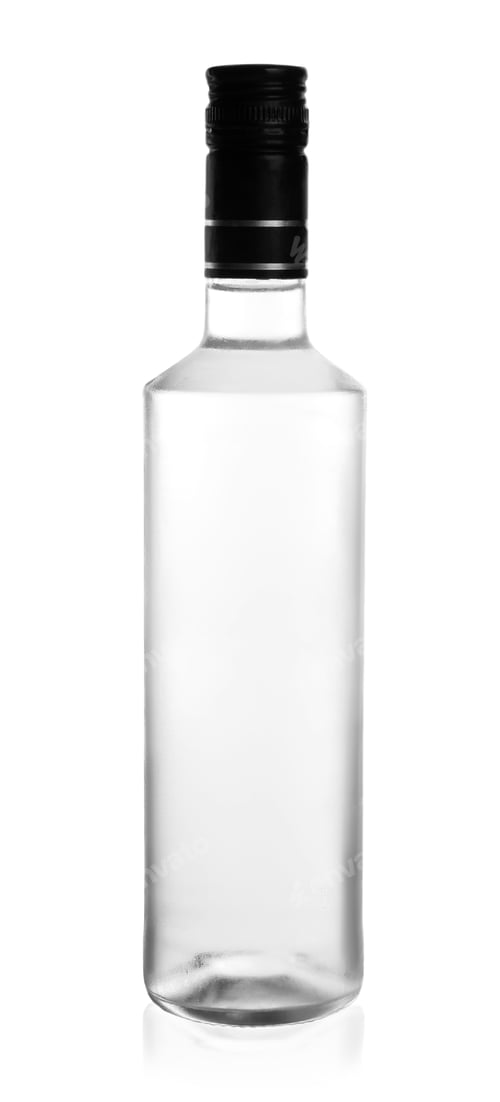 Preview: Bottle of vodka on white background. Alcoholic drink