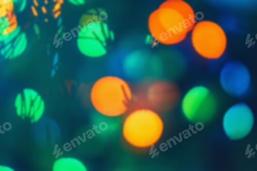 Preview: Abstract Outline Of Light- Colored Circles Bokeh. Blurred Background