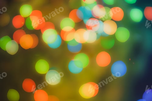 Preview: Abstract Outline Of Light- Colored Circles Bokeh. Blurred Background