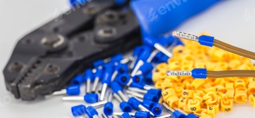 Preview: electrical cable with insulated tip, closeup
