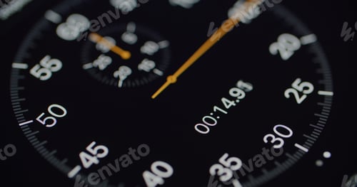 Preview: Stop watch on the digital tablet screen