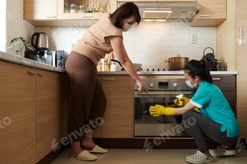 Preview: Maid Cleaning Stove Door