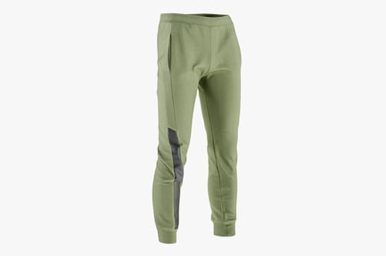 Preview: Men's Sport Pants in Olive with Panel Detail