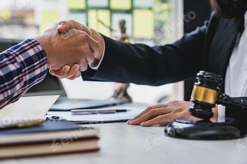 Preview: Lawyers give advice about judgment, agreements, Consultation of Businesswoman and Male lawyer or jud