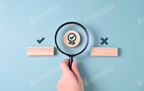 Preview: Certificate guarantee icon for certification and standardization