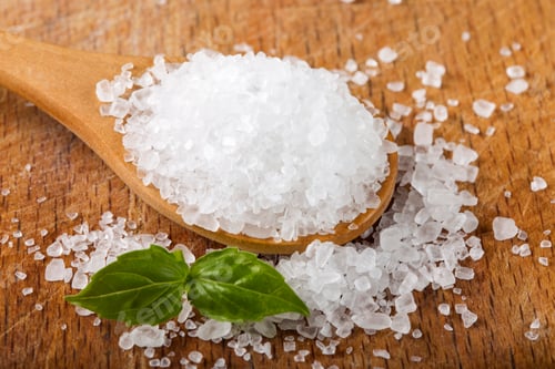 Preview: sea salt in wooden spoon