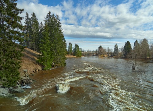 Preview: Area near Lahankoski waterfall in Finnish Pornainen in Europe.